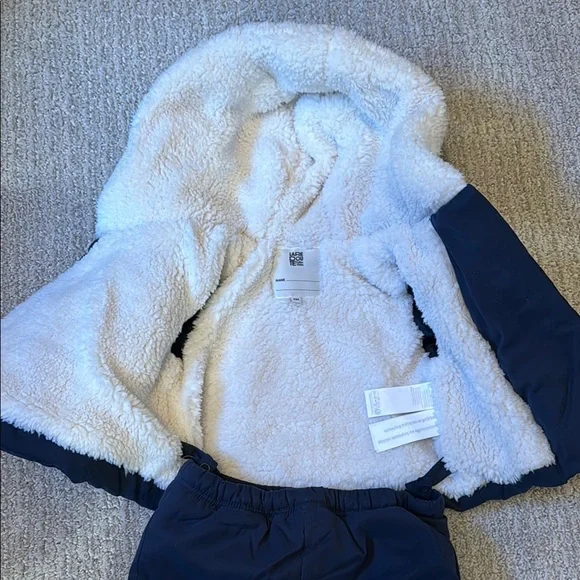 Navy Blue Baby Snowsuit with Hood